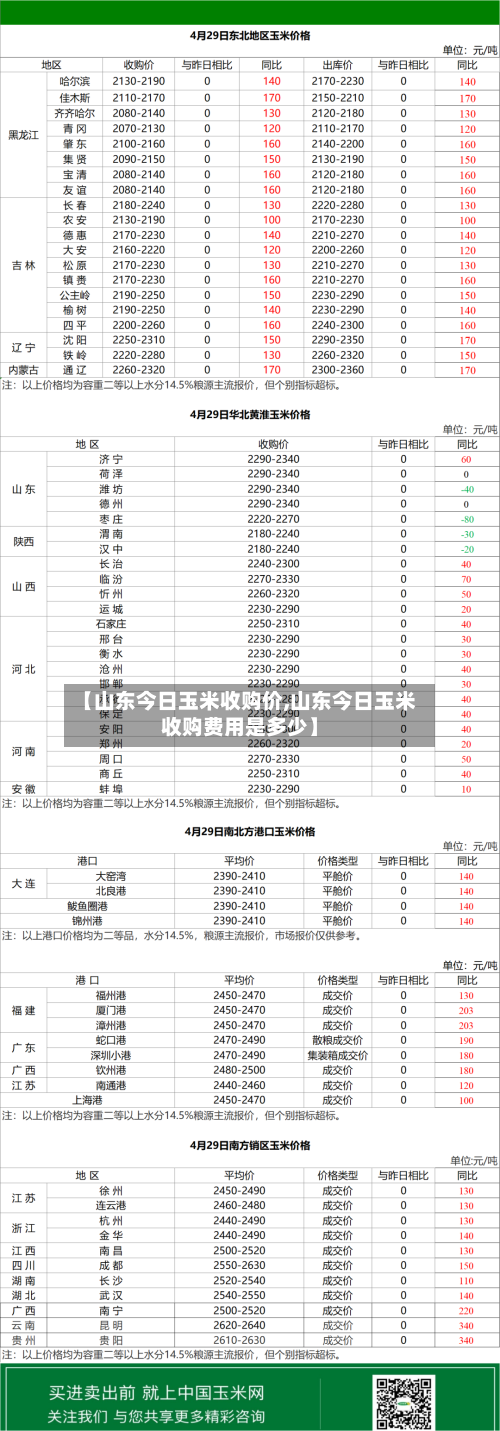【山东今日玉米收购价,山东今日玉米收购费用是多少】-第2张图片