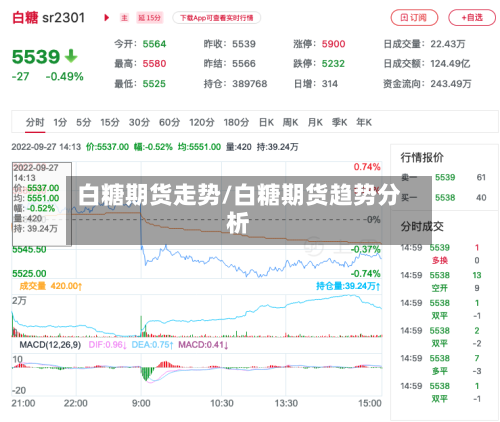 白糖期货走势/白糖期货趋势分析-第3张图片