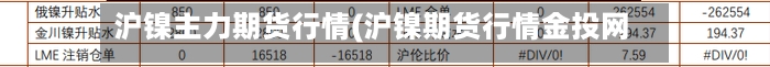 沪镍主力期货行情(沪镍期货行情金投网)-第2张图片