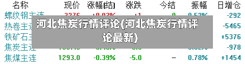 河北焦炭行情评论(河北焦炭行情评论最新)-第2张图片