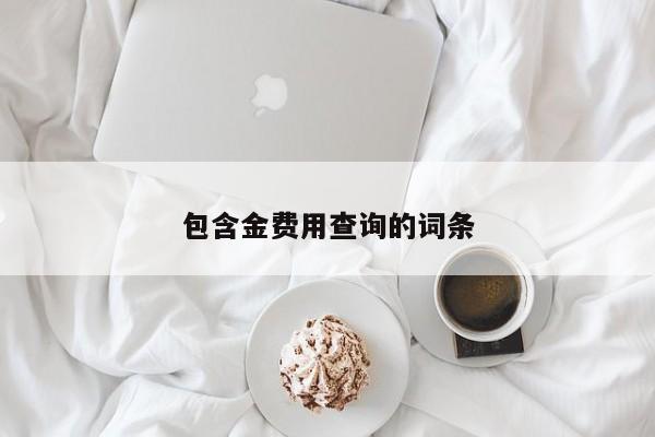 包含金费用查询的词条